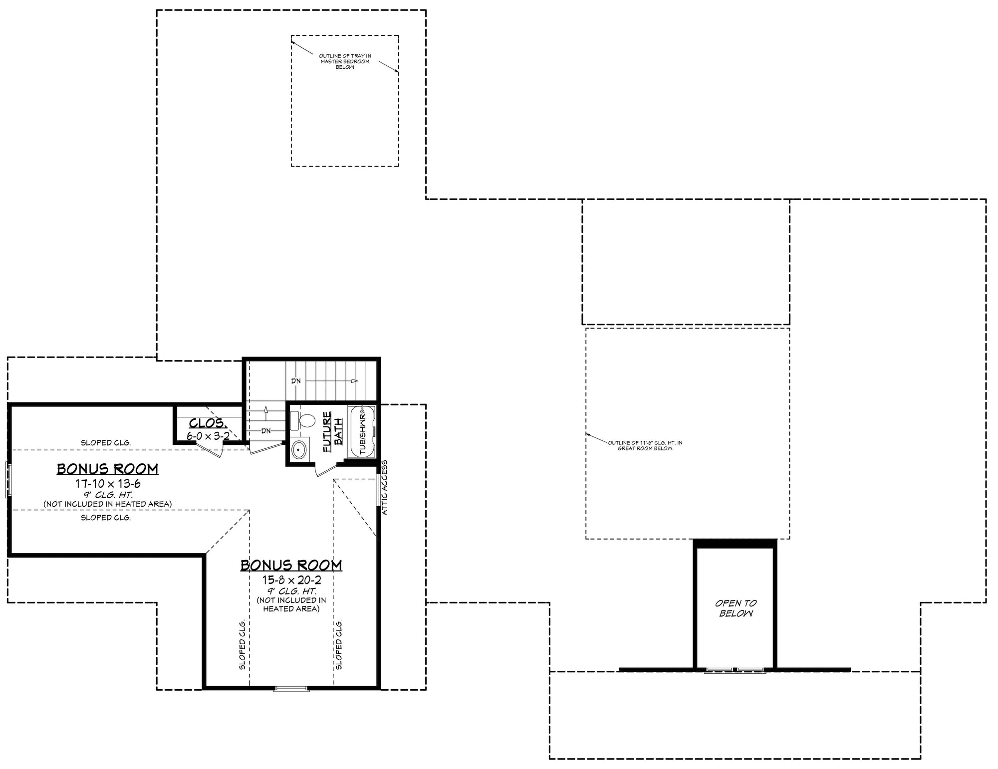 Lakeside House Plan - Archival Designs House Plans- 2nd floor plan
