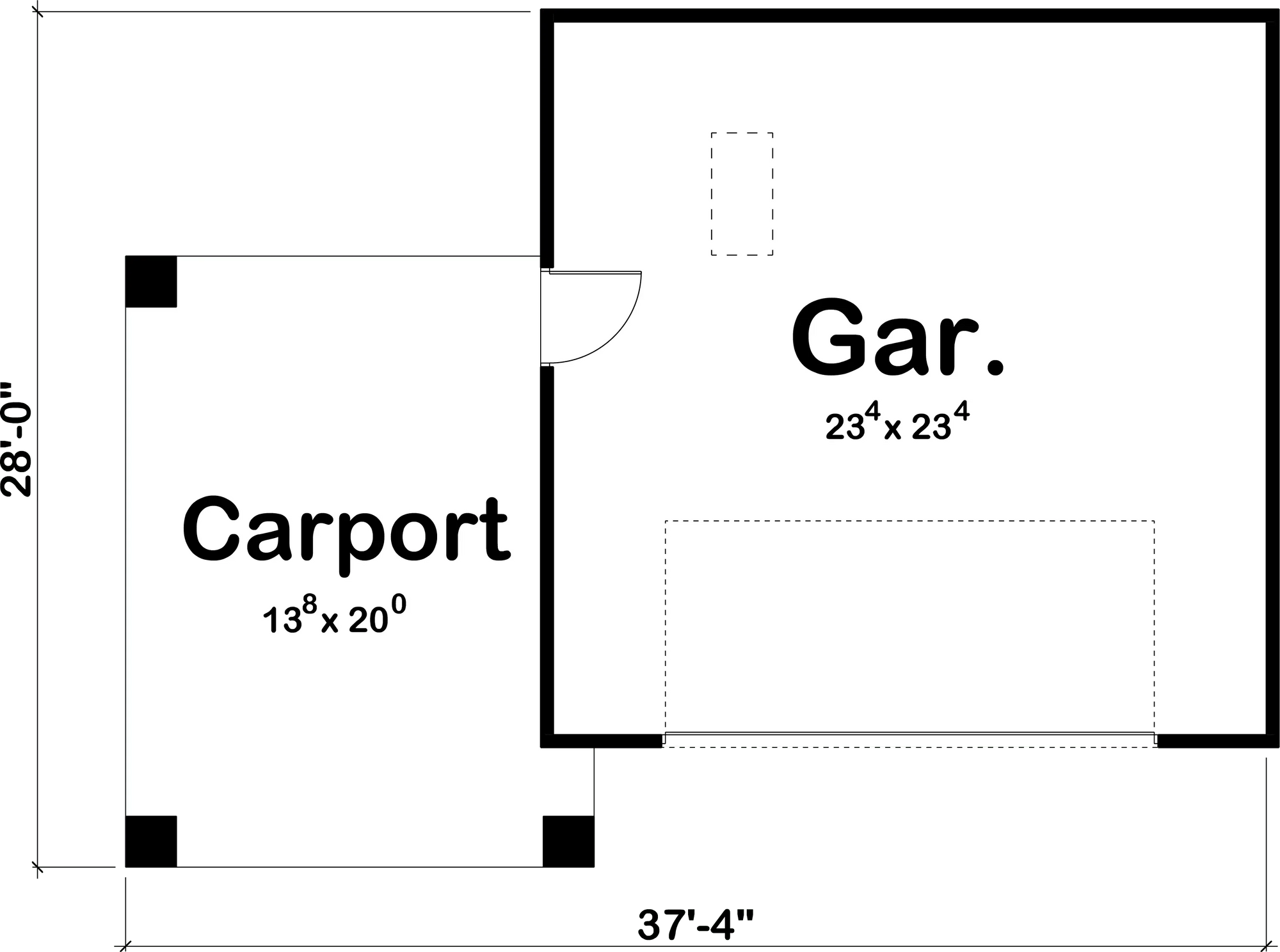 Caldwell Garage Plan - Archival Designs House Plans, floor plan