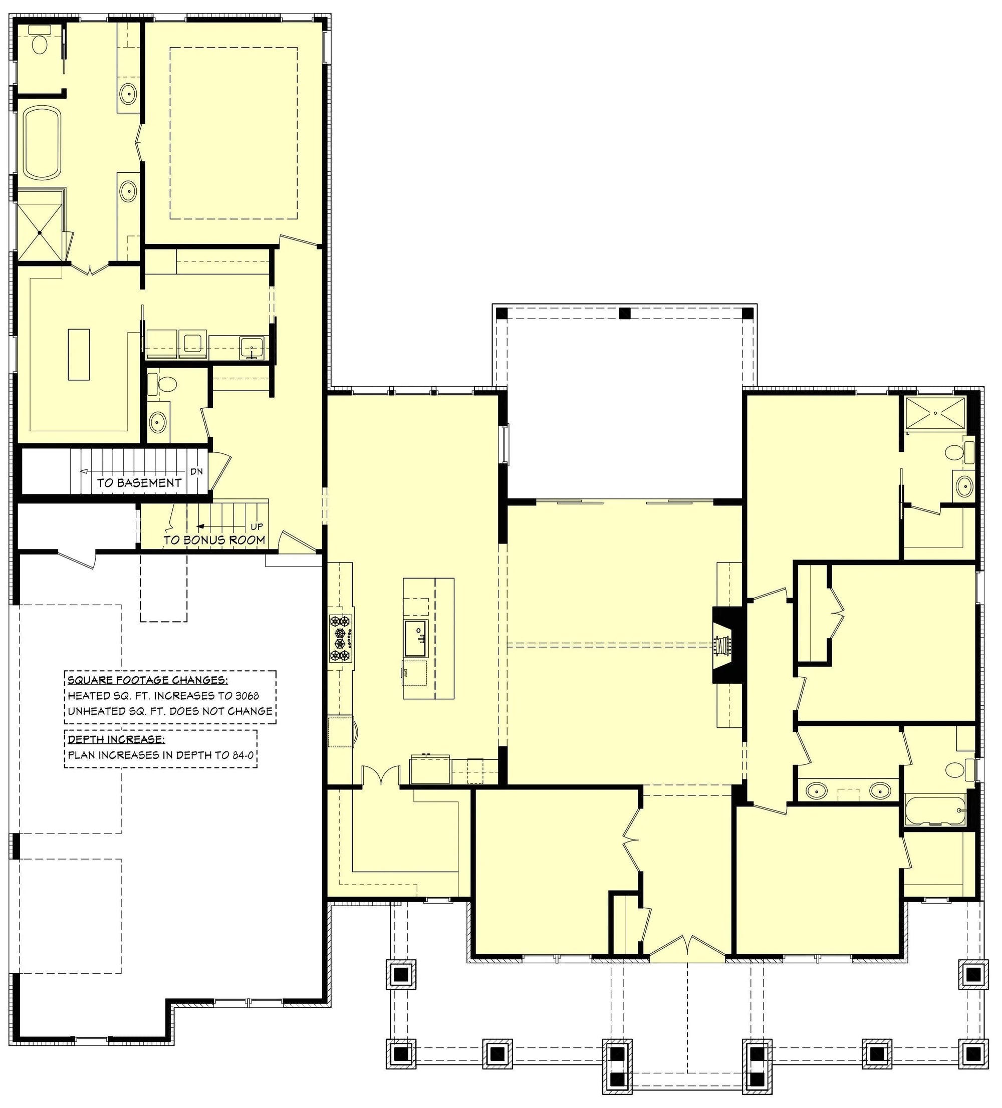 Barton Hills House Plan - Archival Designs House Plans, floor plan