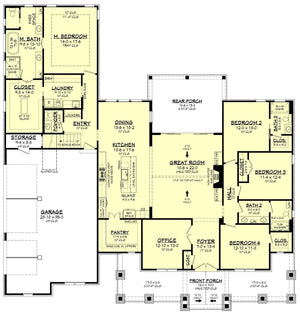 barton hills house plan - archival designs house plans, floor plan