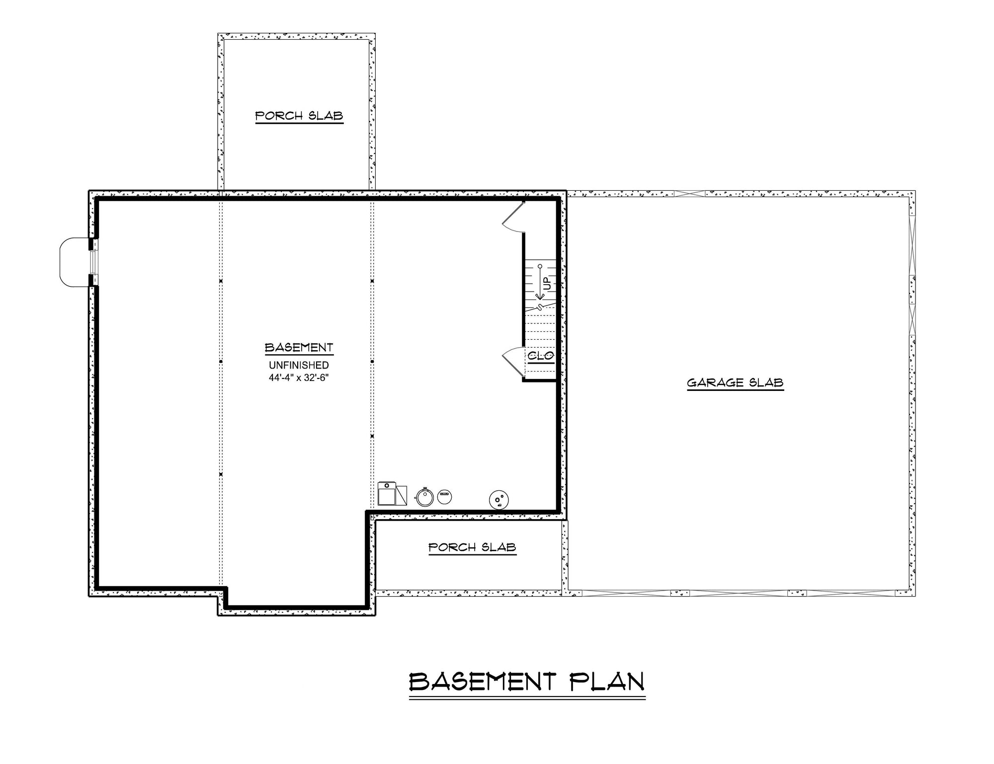 Q8418-A Modern Farmhouse Basement Floor Plan, 3 Bedrooms, 2 Bathrooms | 25380 House Plan