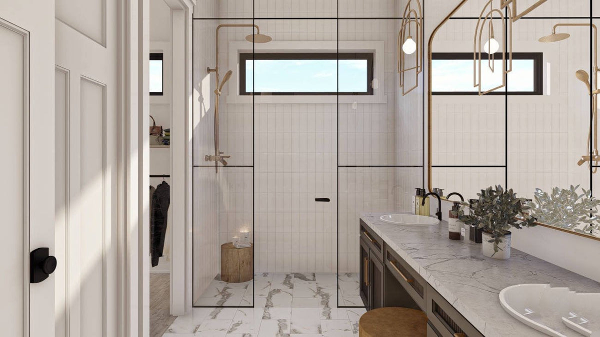 Jonesboro Barndominium Home Plan -  Master Bathroom