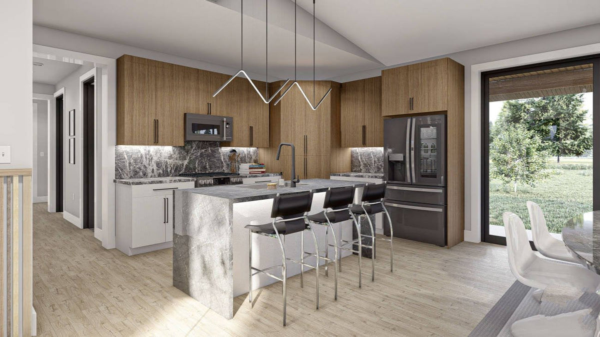Blue Ridge Barndominium House Plan - Kitchen