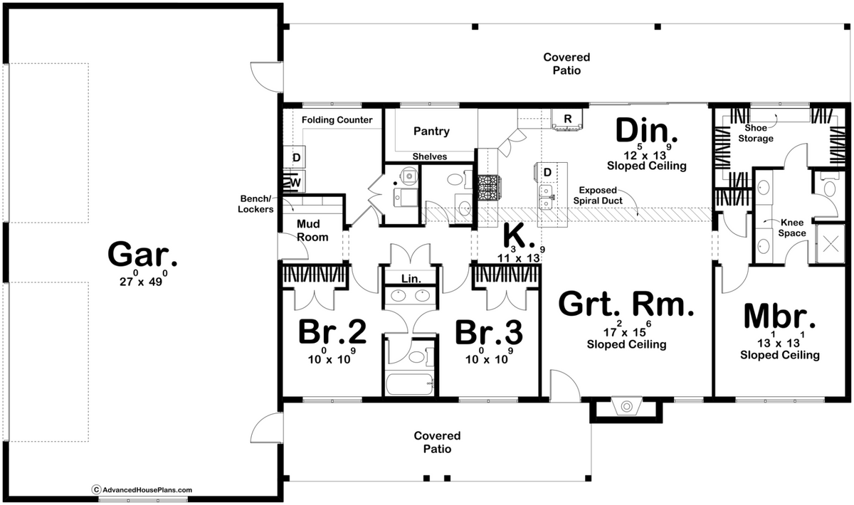 Blue Ridge Barndominium First Floor Plan