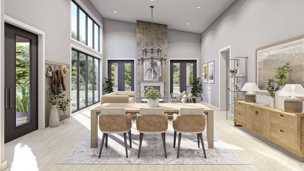 Whalen Flats Barndominium House Plans  - Dining Room
