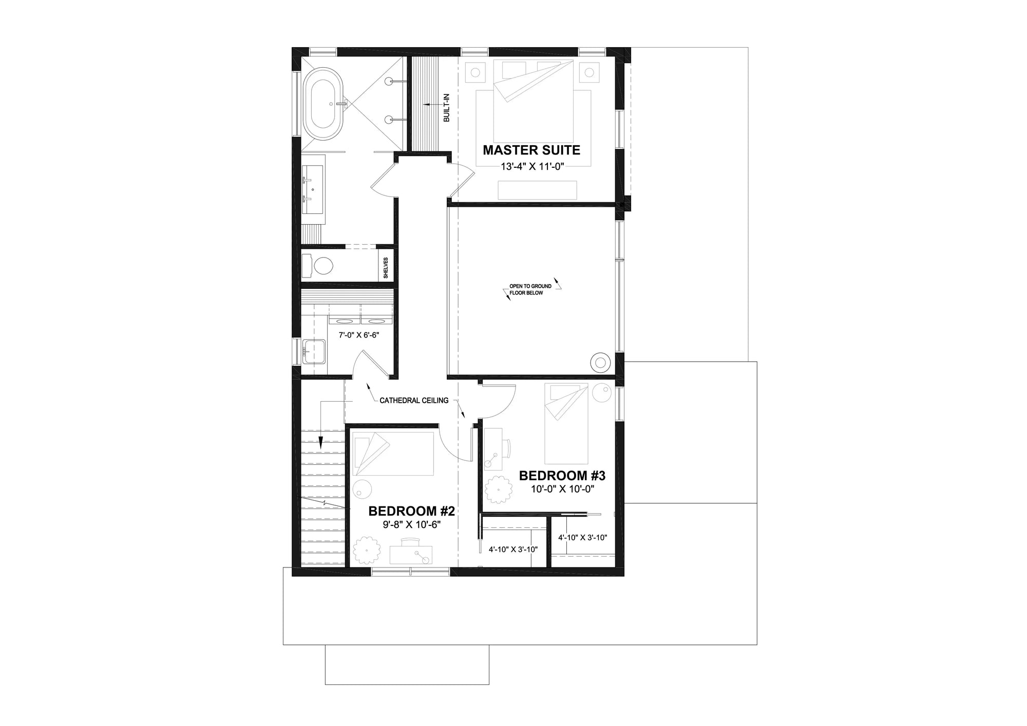 West Coast House Upper Floor Plan