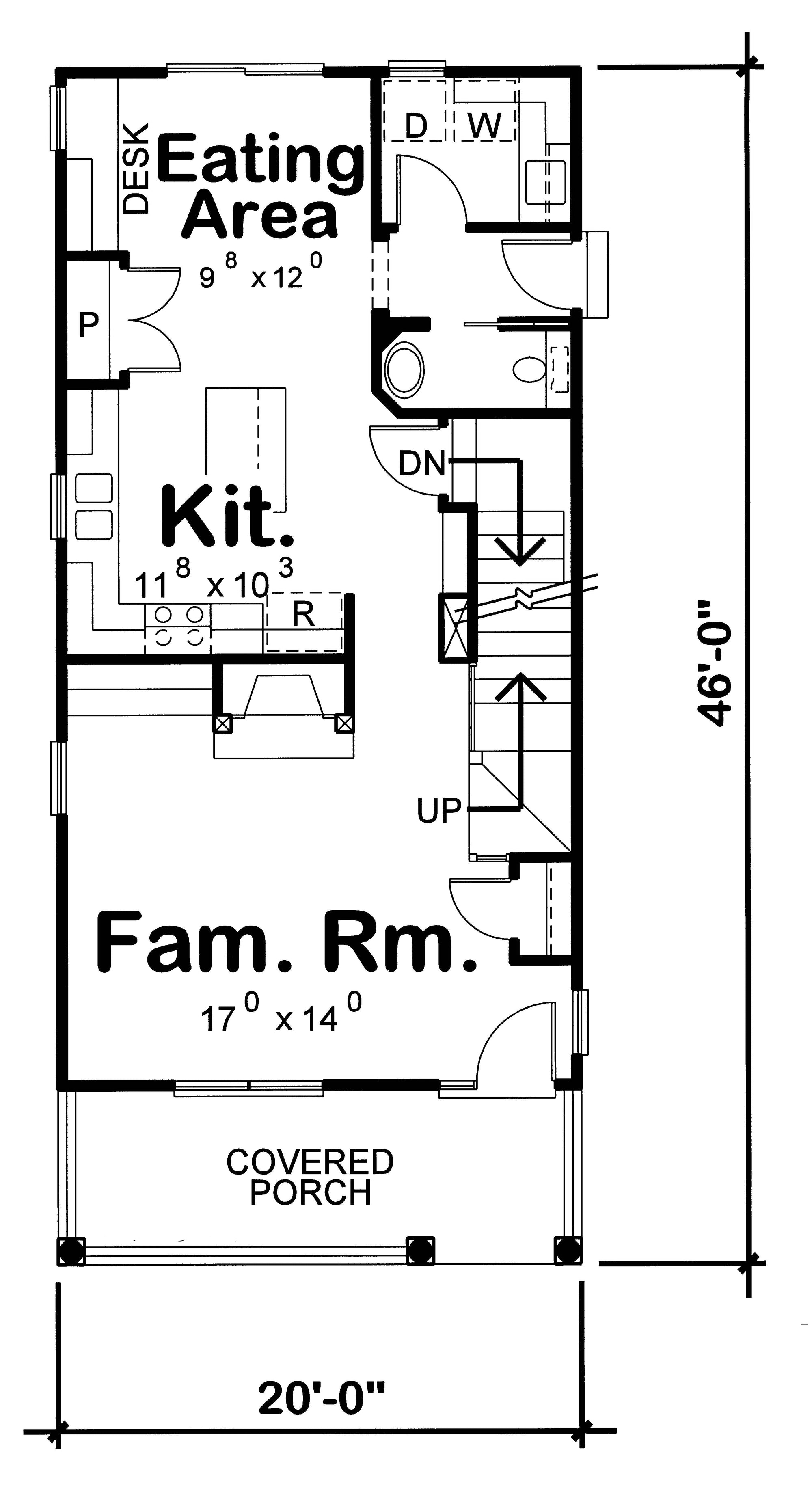 AB7762-A French Country House First Floor Plan, 3 Bedrooms, 2.5 Bathrooms | Joliet House Plan