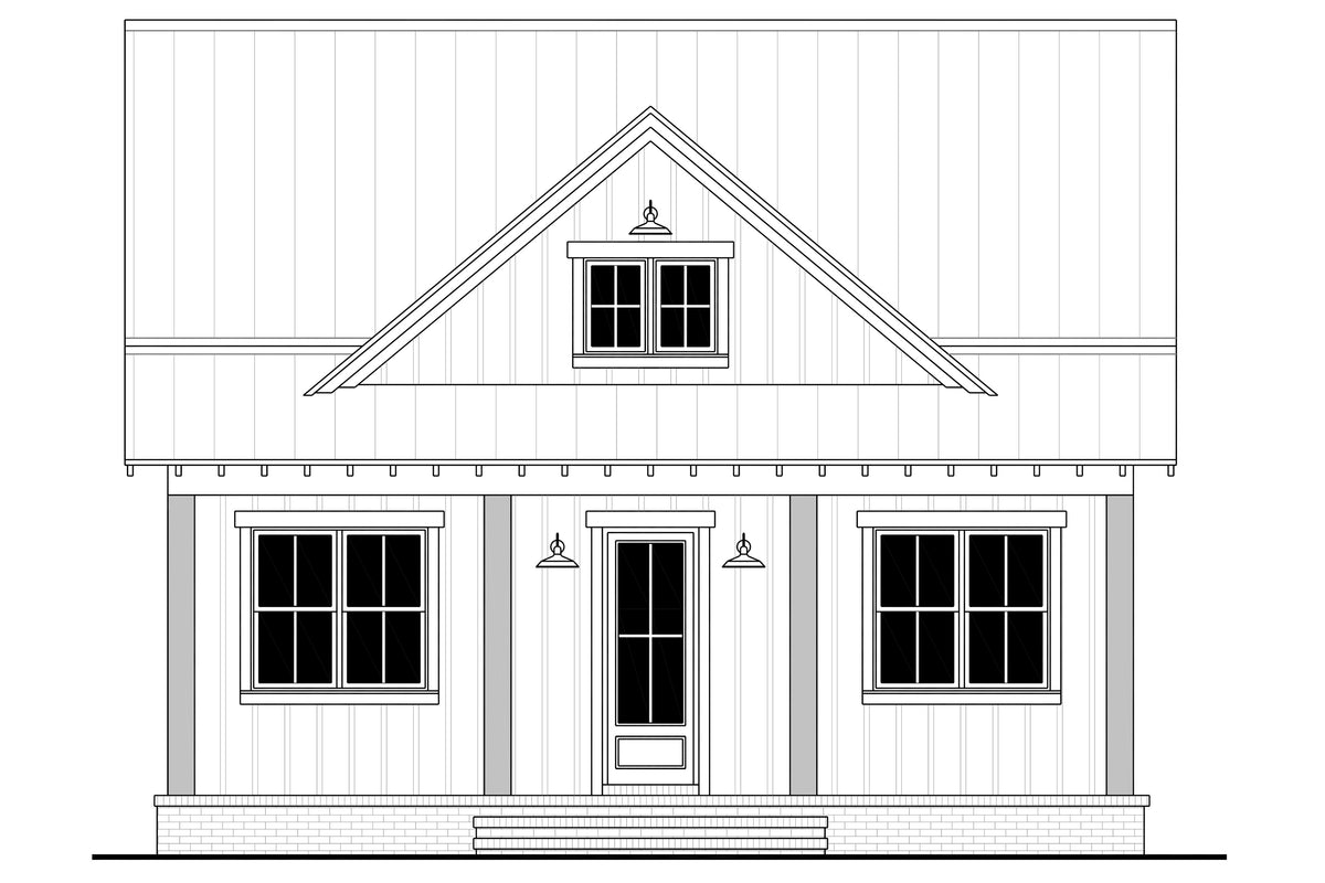 Knoll Top House Plan - Front Elevation