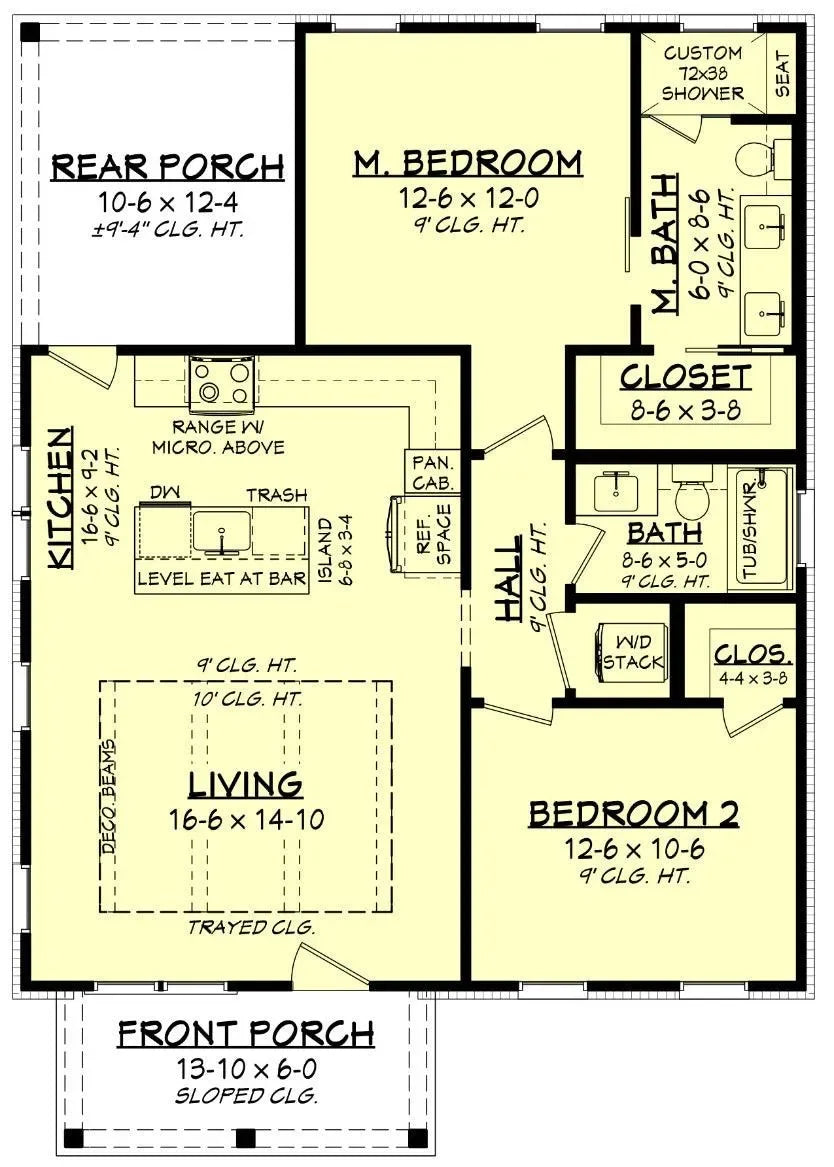 Pebble Creek House Plan - Archival Designs House Plans, floor plan