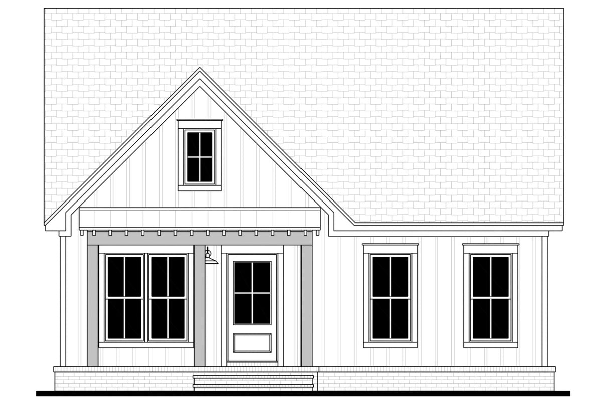 Pebble Creek House Plan House Plan - Front Cad