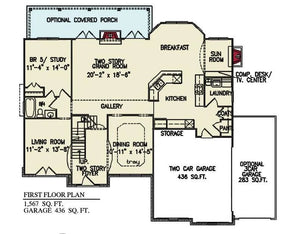 astoria - archival designs house plans, floor plan