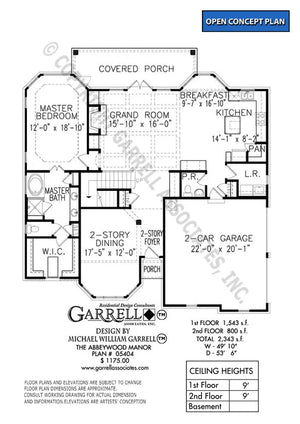 abbeywood manor home plan floor plan