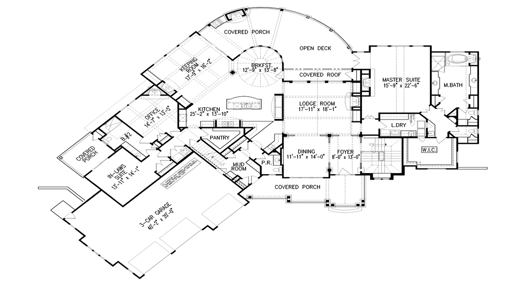 Amicalola Bungalow First Floor Plan