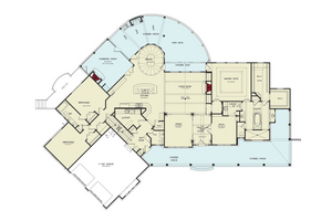 amicalola cottage b - archival designs house plans, floor plan