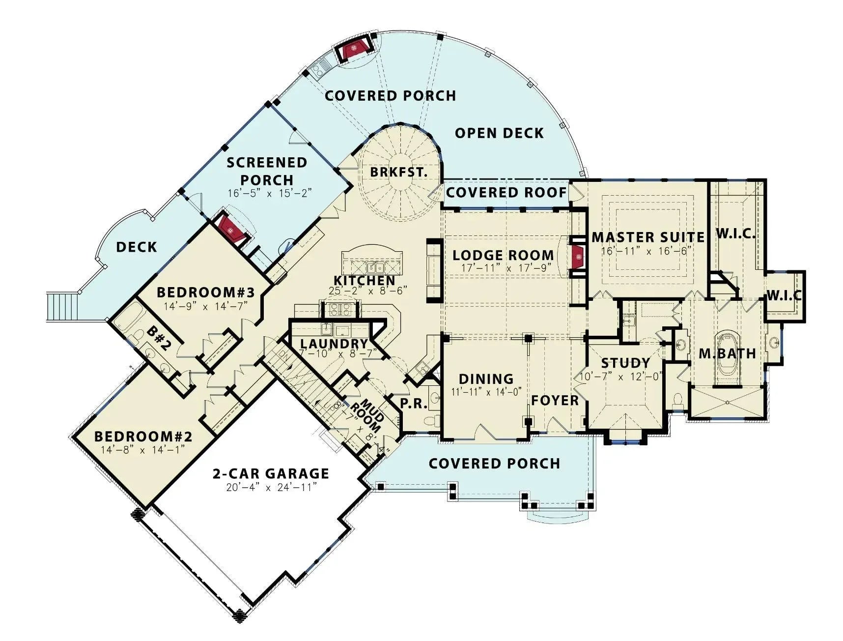Amicalola Cottage House Plan - Archival Designs House Plans, floor plan