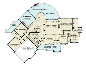 amicalola cottage house plan - archival designs house plans, floor plan
