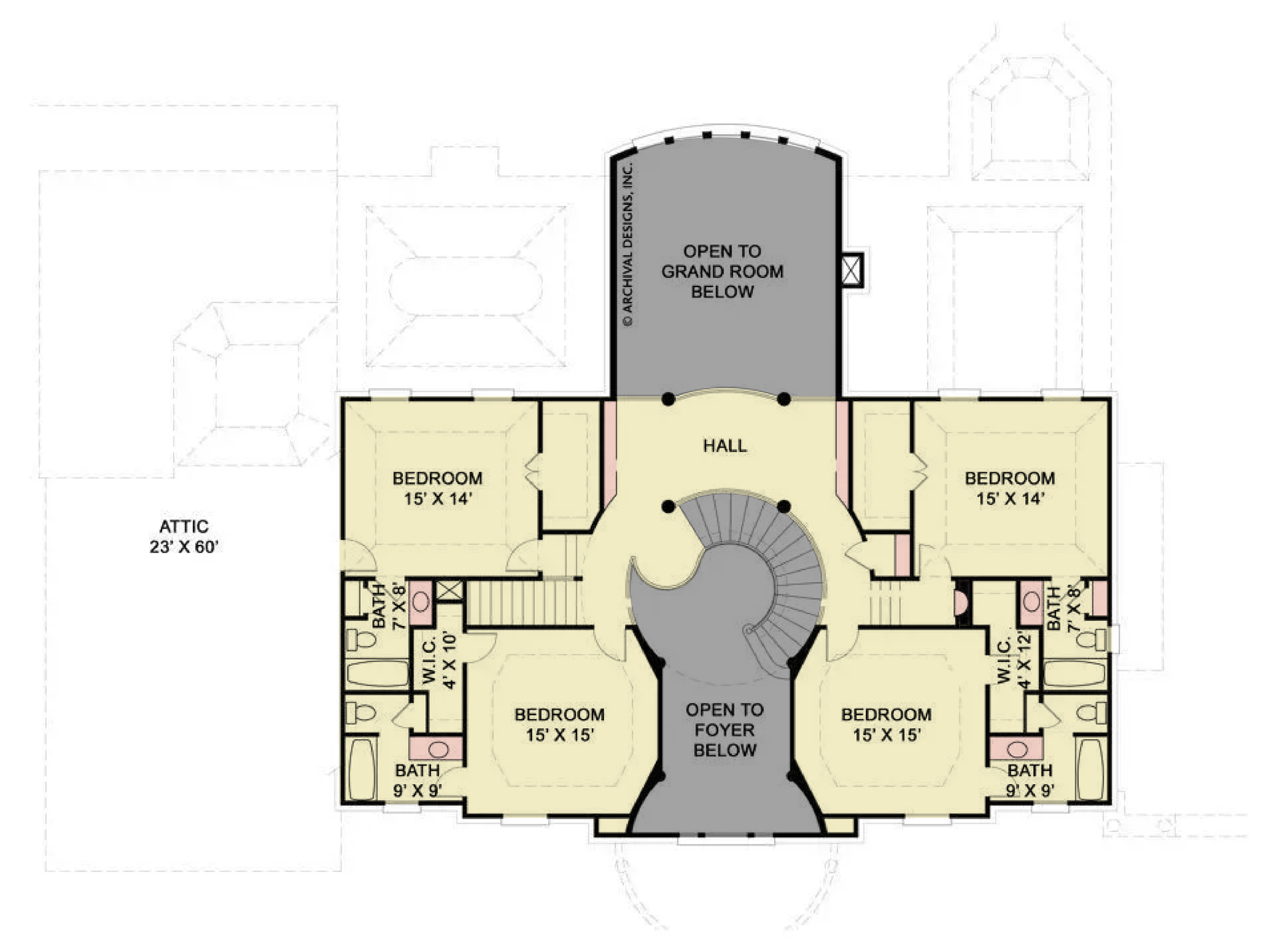A028-A Ashlott House, Archival Design Second Floor Plan