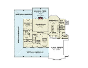astoria c - archival designs house plans, floor plan