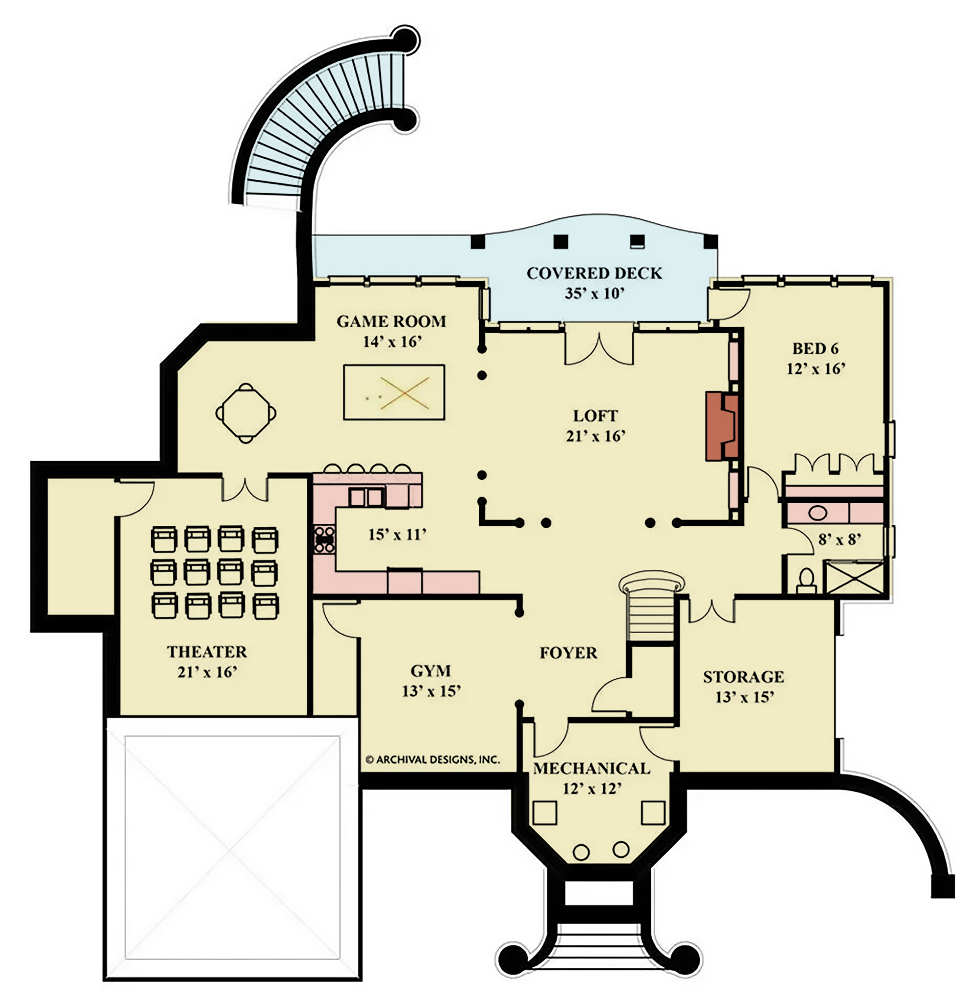 A057-A Barons Court House, Archival Design, Basement Floor Plan