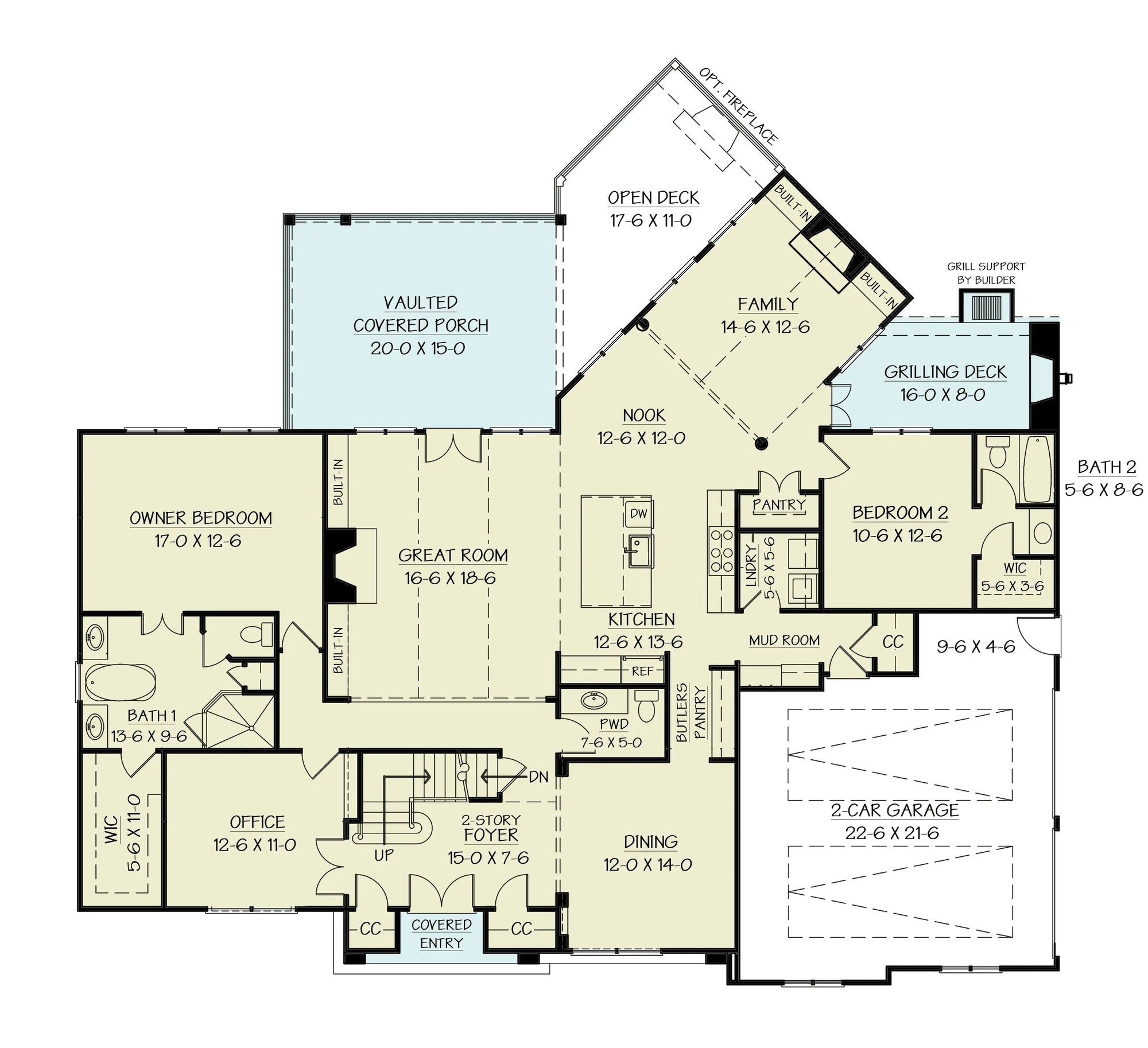 Birchwood House Plan - Archival Designs House Plans, floor plan