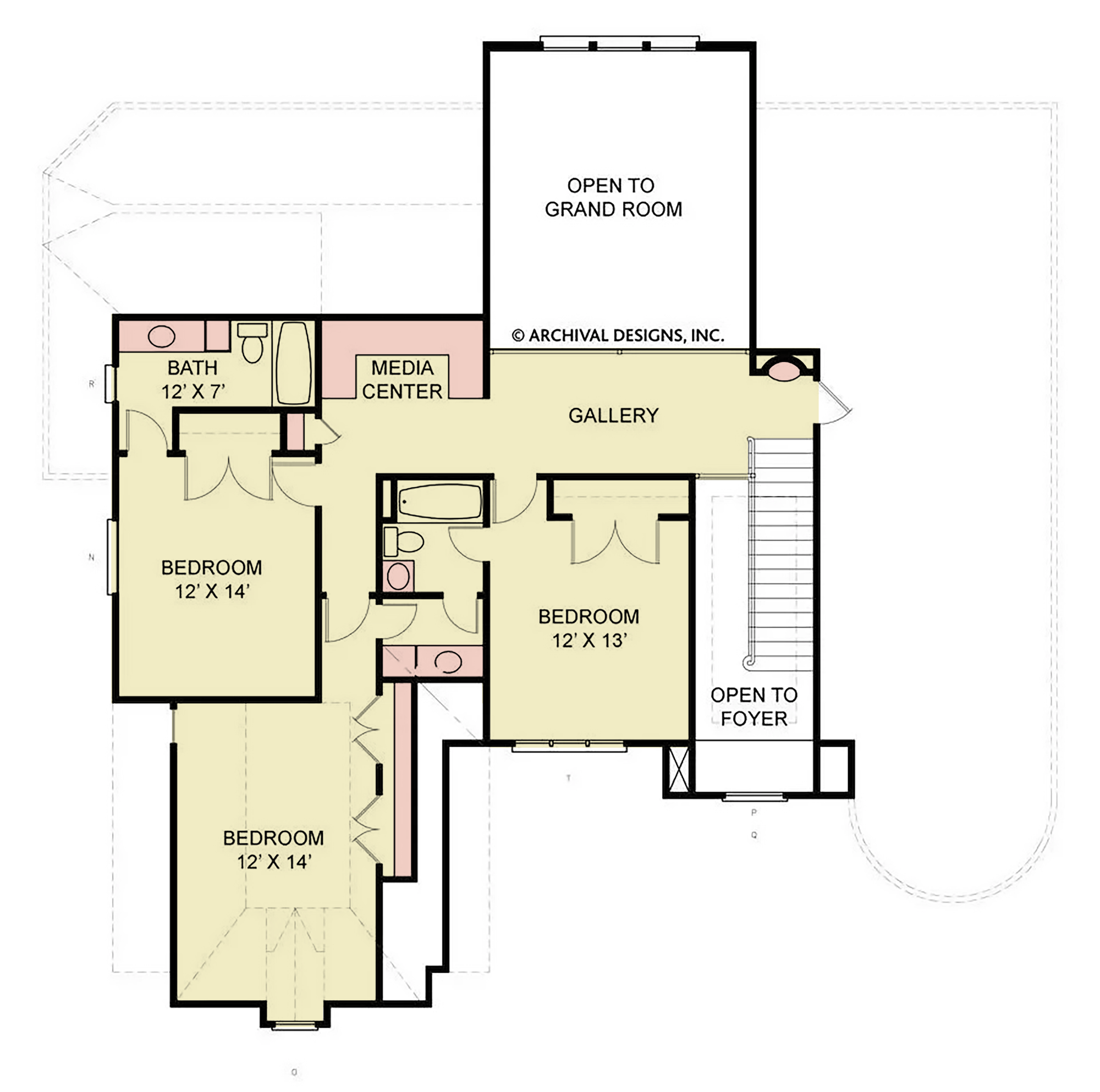 A077-A Blanchard House, Archival Design, Second Floor Plan