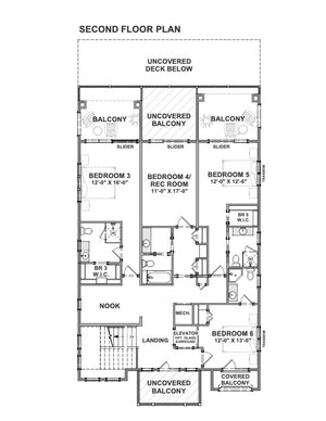 x7315-a blue isle i house second floor plan 5-6 beds 5.5 baths