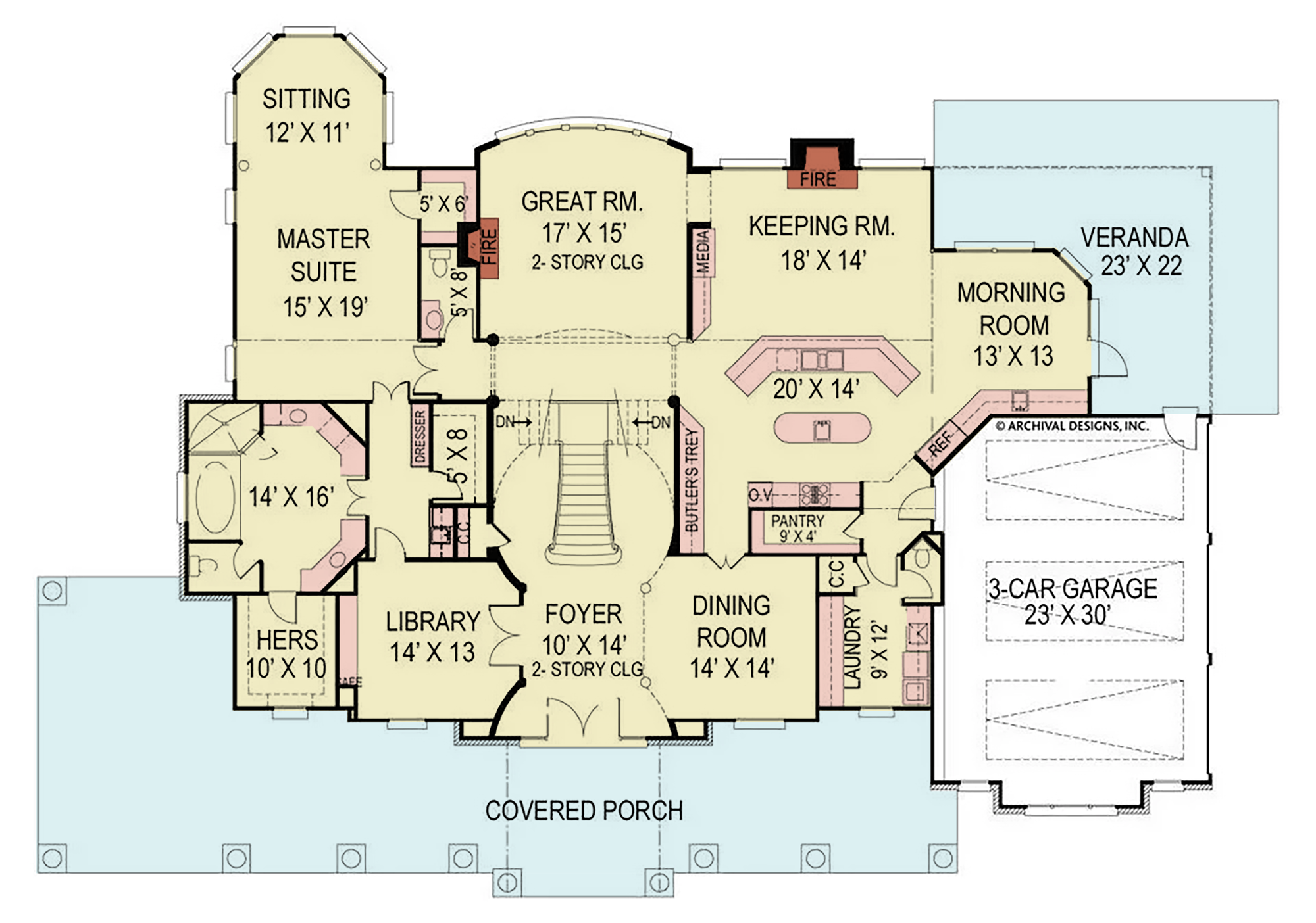 A090-A Broadstone Lodge, Archival Design, First Floor Plan