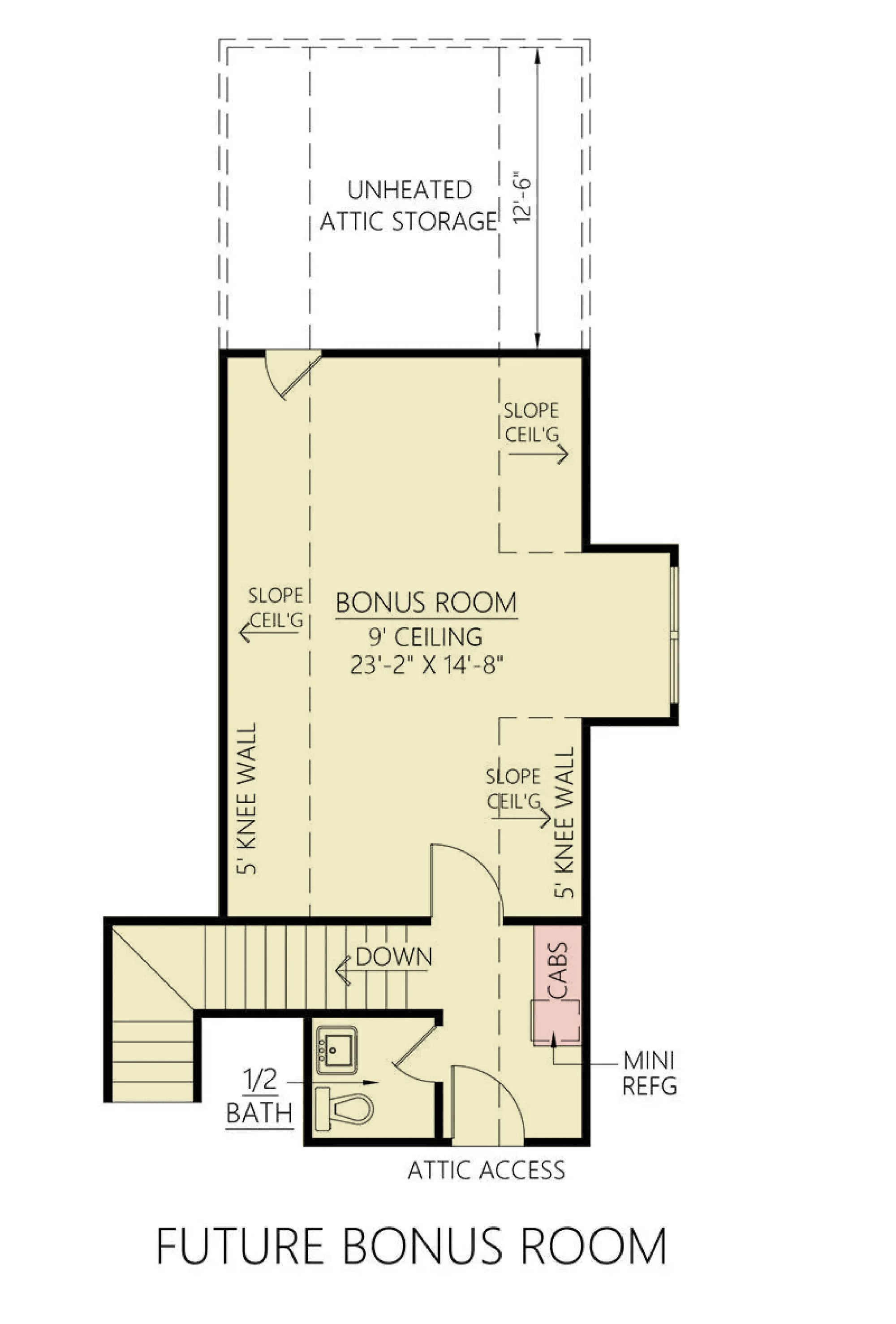 C2358-A Farmhouse House Bonus Room Floor Plan, 4 Bed, 3.5 Bath | White Oak House Plan