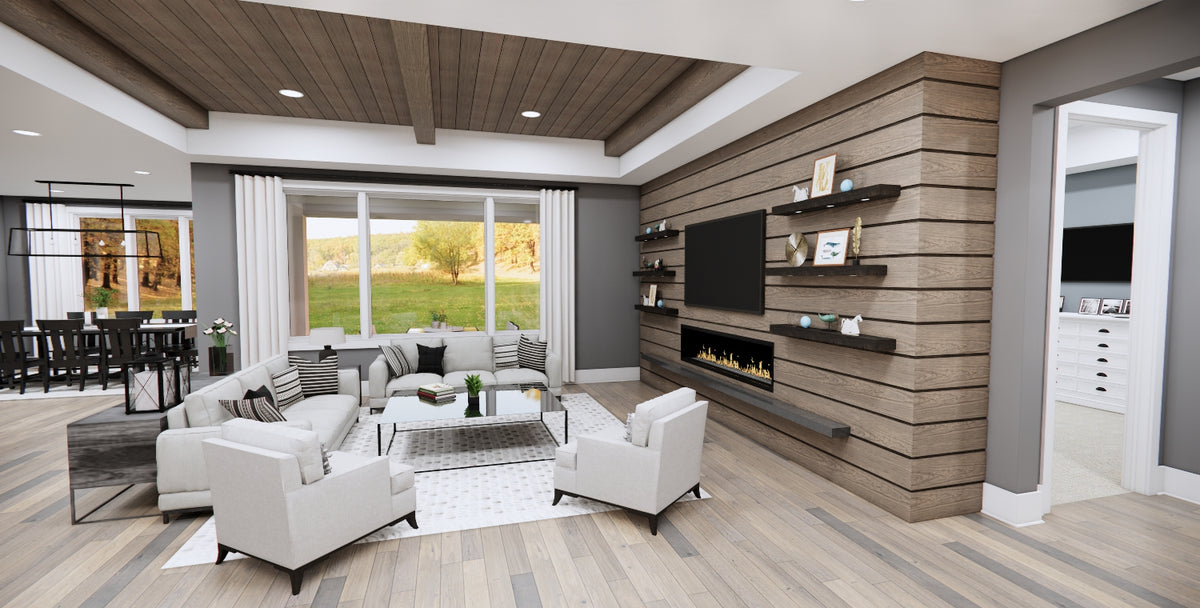 West Wood House Plan - Living Room