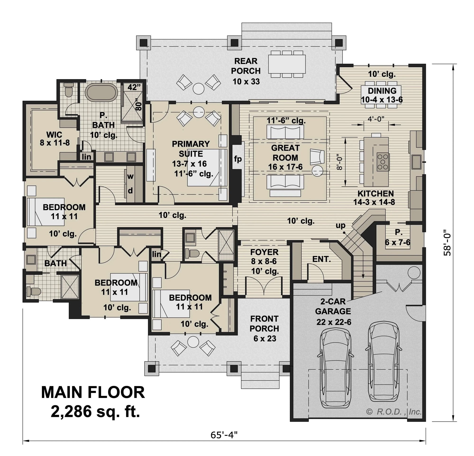 Meriden House Plan - Archival Designs House Plans, floor plan