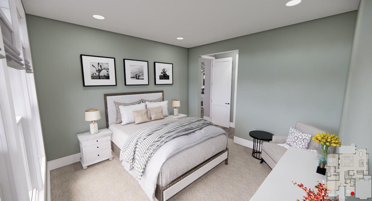 Cedar Heights House Plan-Bed Room