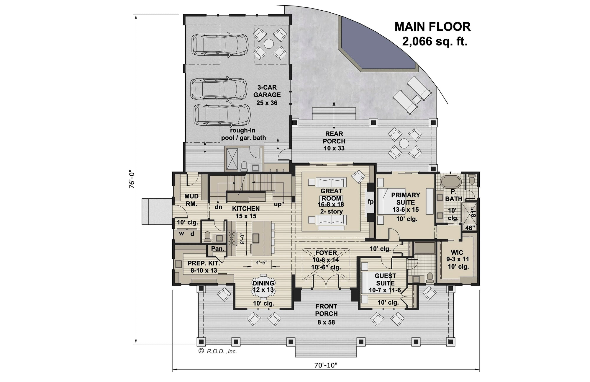 Sonoma House Plan - Archival Designs House Plans, floor plan