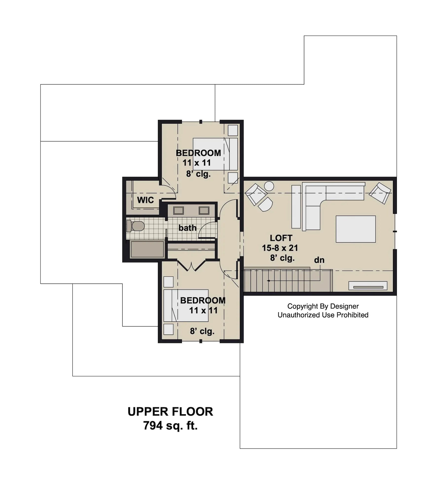 D7359-A Hidden Valley House Second Floor Plan