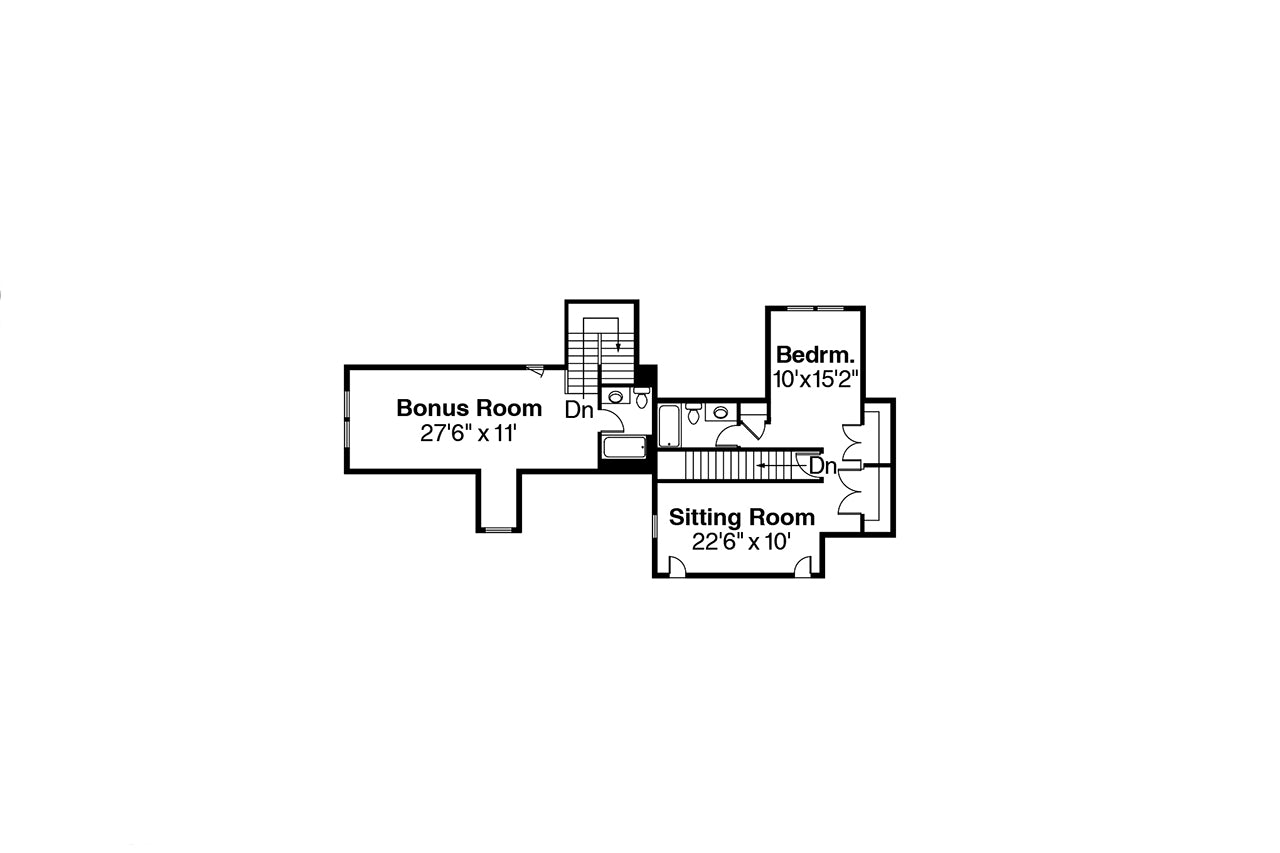 AM8285-A Country House Second Floor Plan, 4 Bedrooms, 5.5 Bathrooms | Louisville House Plan