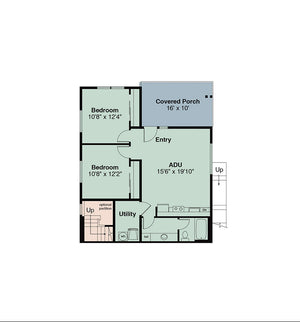 am7194-a crescent bend house second floor plan, 3 bed, 2.5 bath