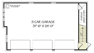 daisy hill garage apartment plan - archival designs house plans, floor plan