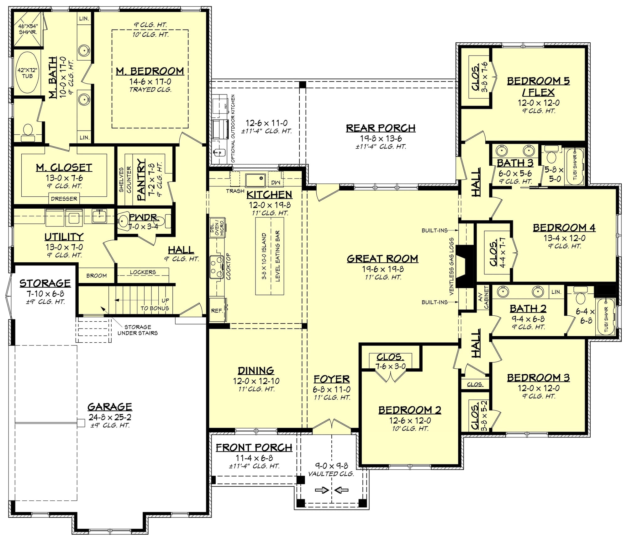 Dutton House Plan - Archival Designs House Plans, floor plan