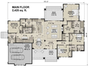 elm meadows house plan - archival designs house plans, floor plan