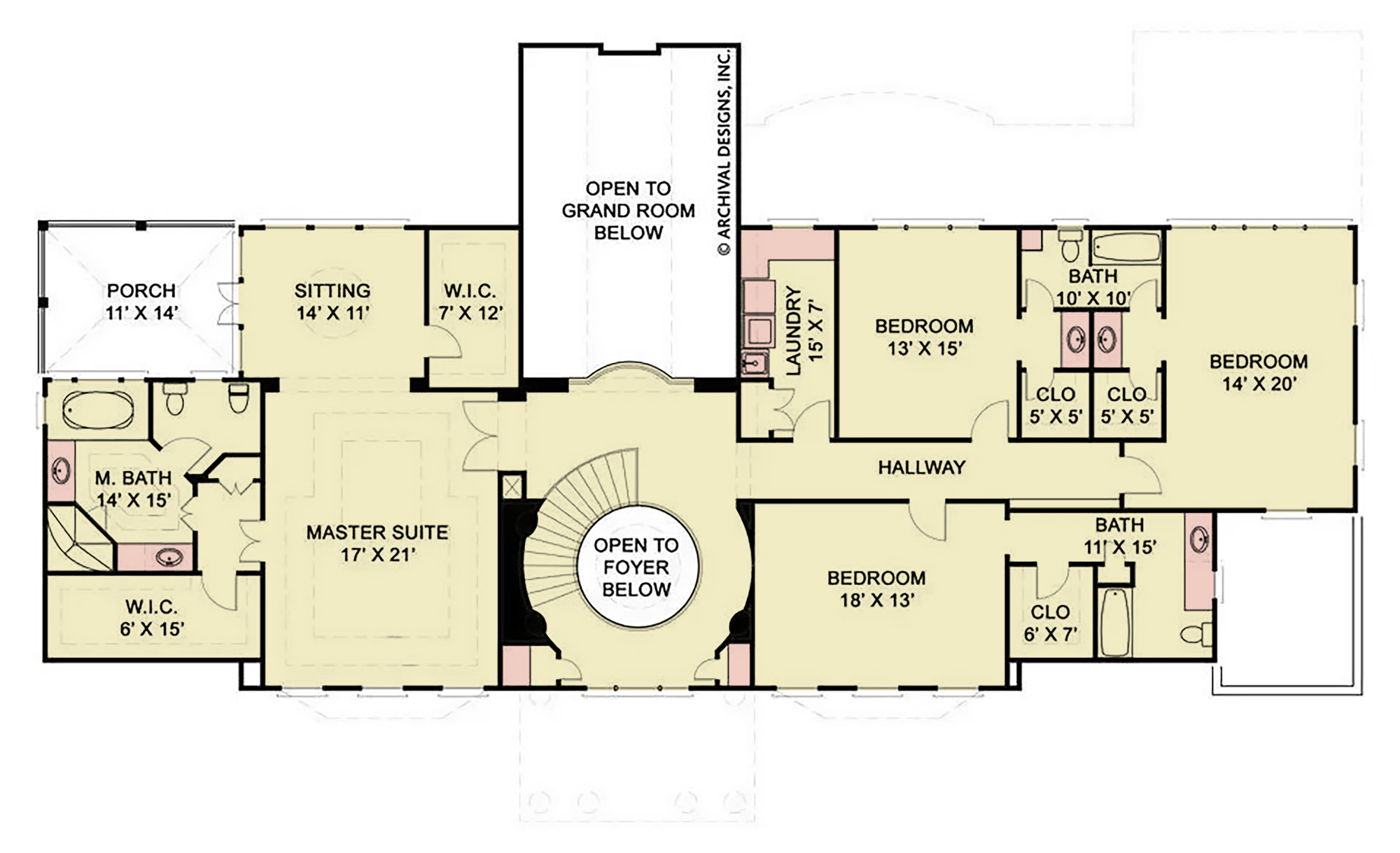 Elms House Plan - Archival Designs House Plans, floor plan