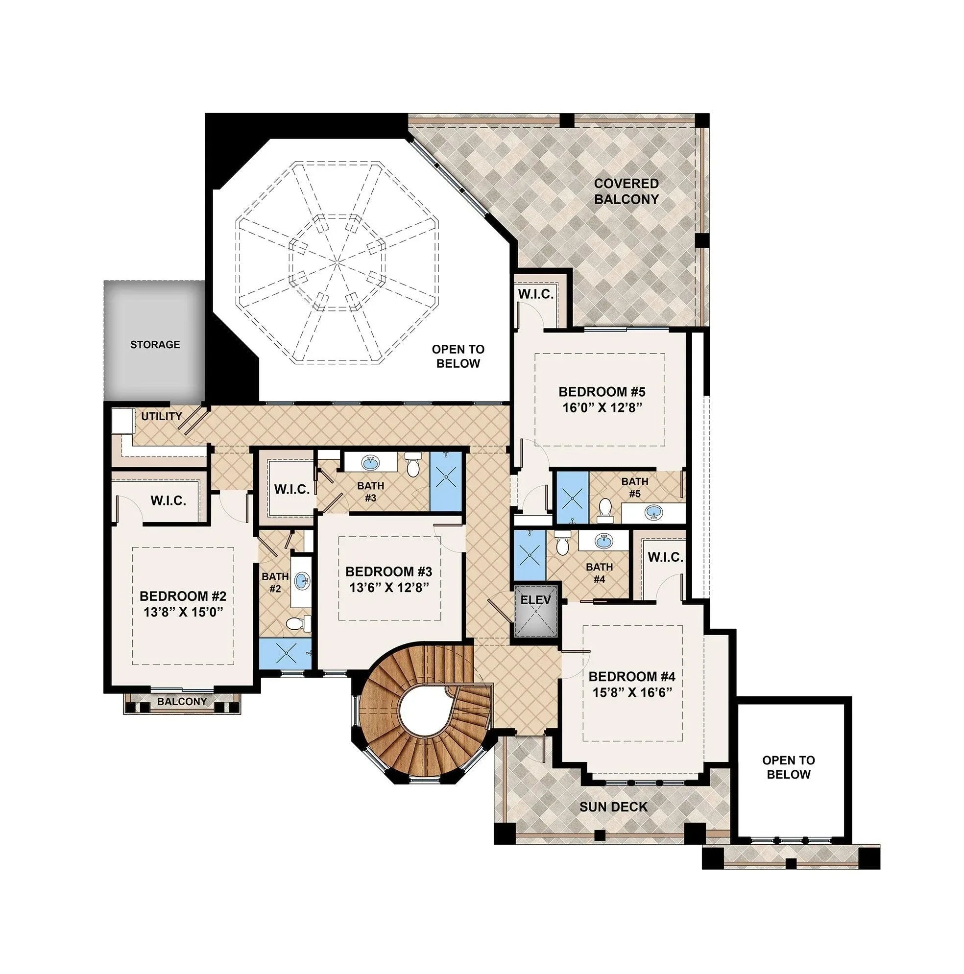 Mediterranean House Plan - Archival Designs House Plans, floor plan