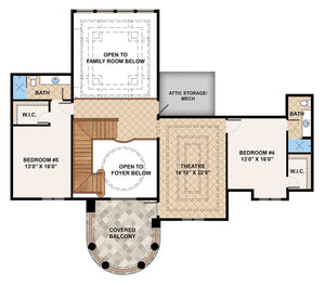 coco plum house plan - archival designs house plans, floor plan