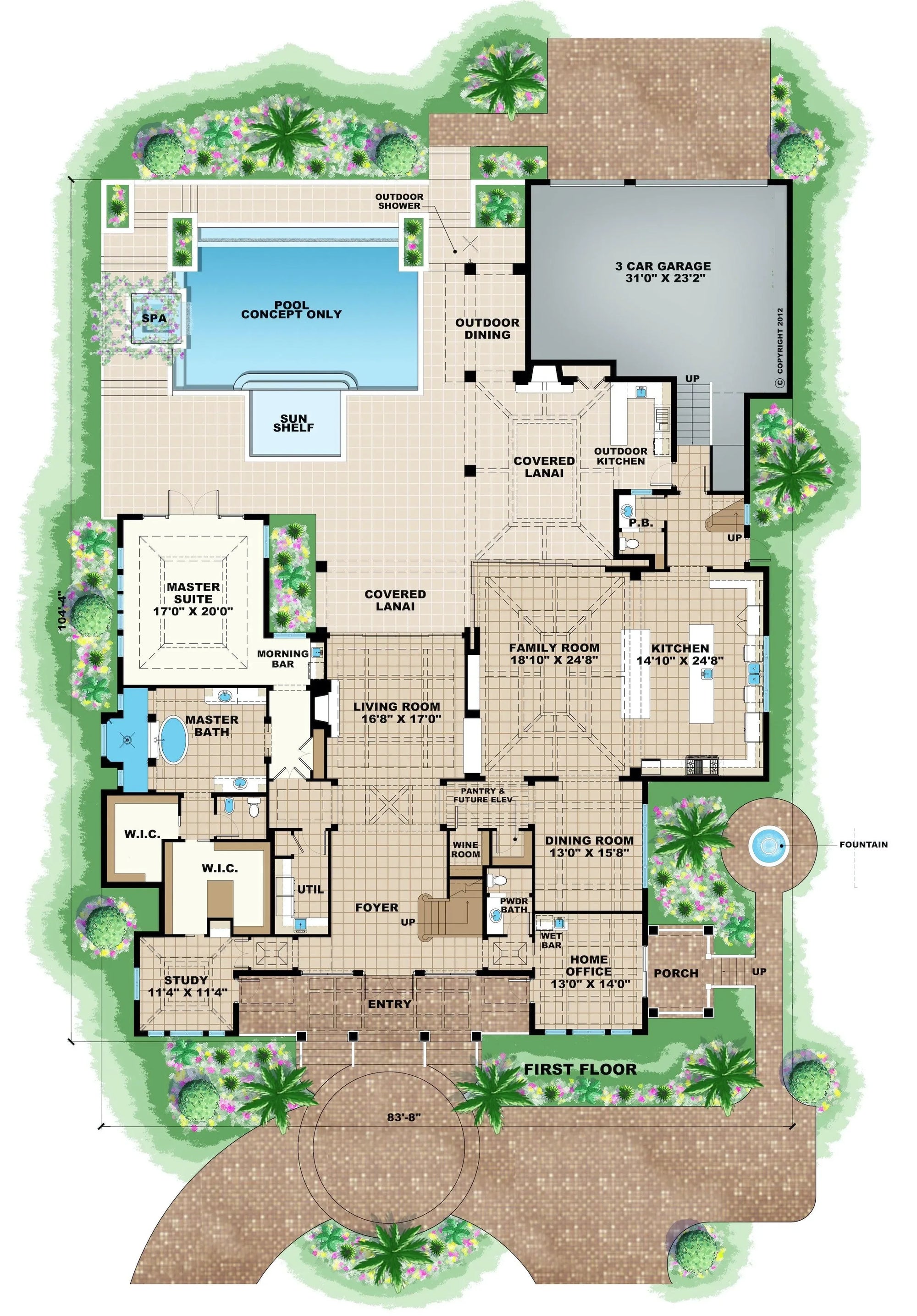 Bermuda House Plan - Archival Designs House Plans, floor plan