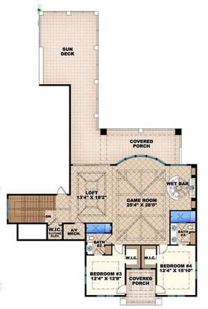 marquesas house plan - archival designs house plans, floor plan