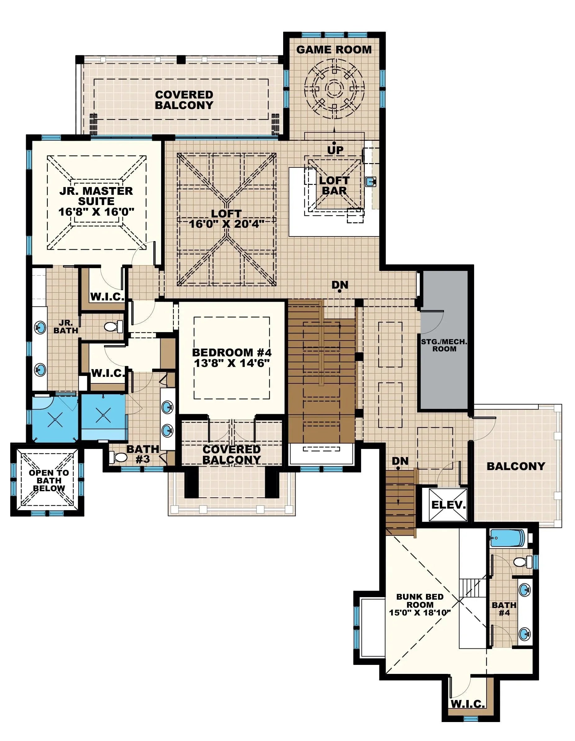 Grand Cayman House Plan - Archival Designs House Plans, floor plan