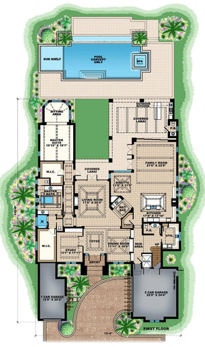admiral house plan - archival designs house plans, floor plan