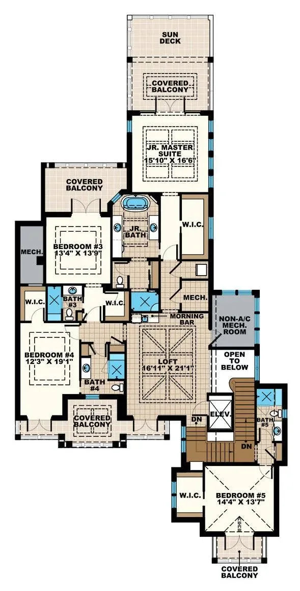 Admiral House Plan - Archival Designs House Plans, floor plan