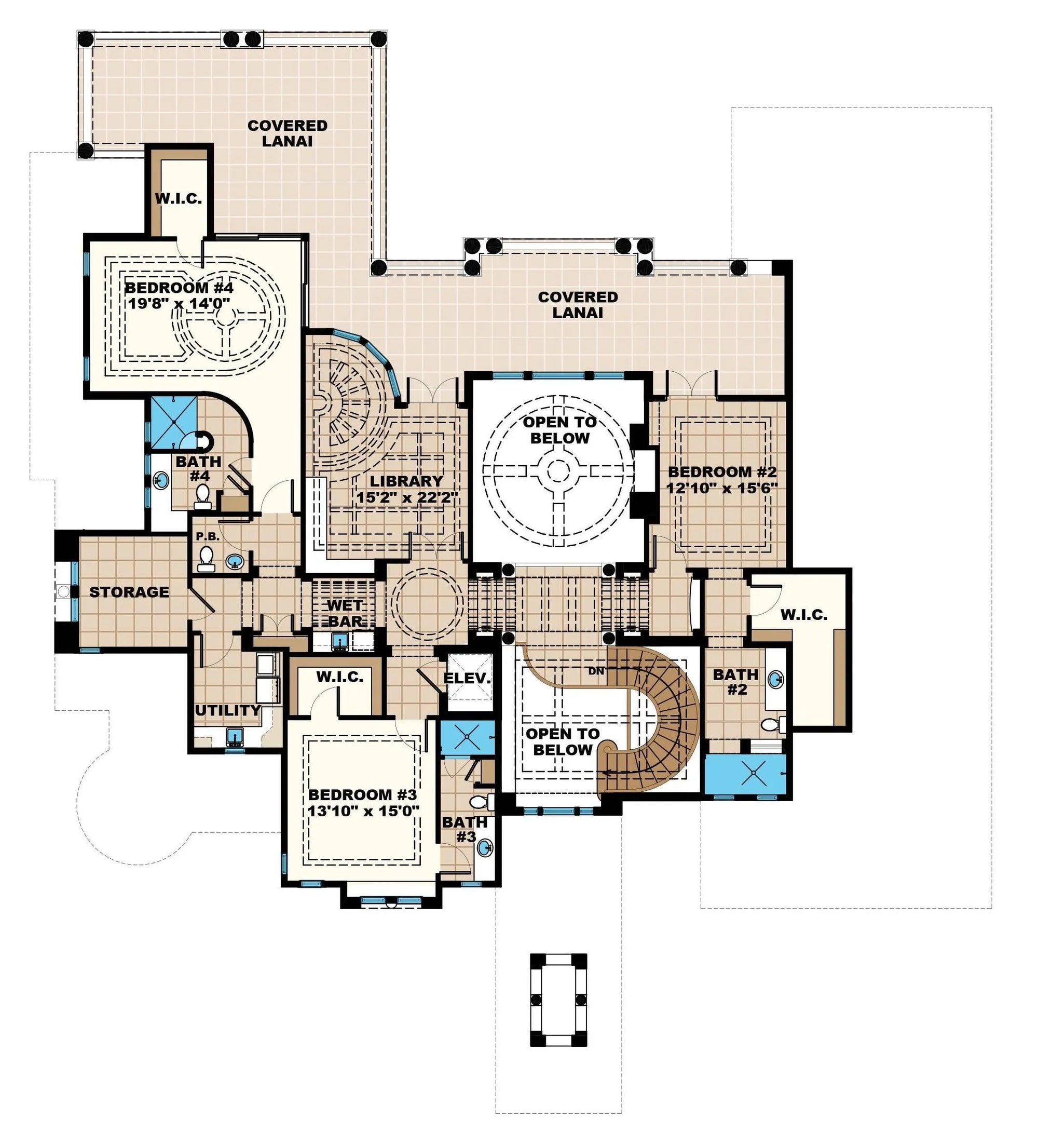 Seascape House Plan - Archival Designs House Plans, floor plan