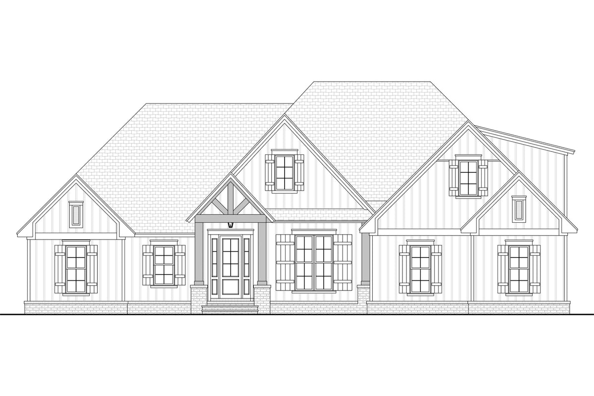 Mountain Brook House Plan - Front Elevation