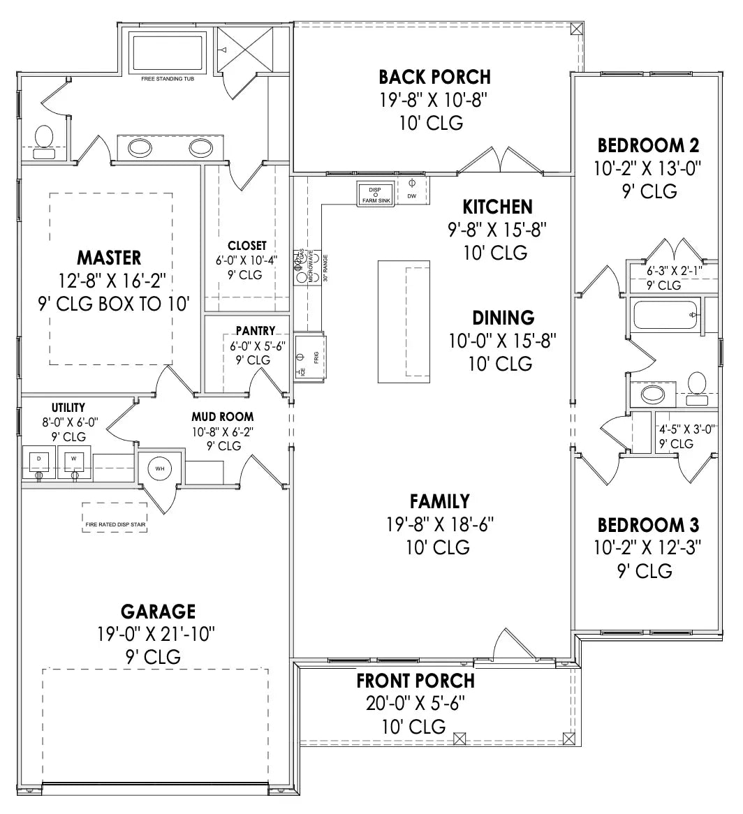 Rodd House Plan - Archival Designs House Plans, floor plan