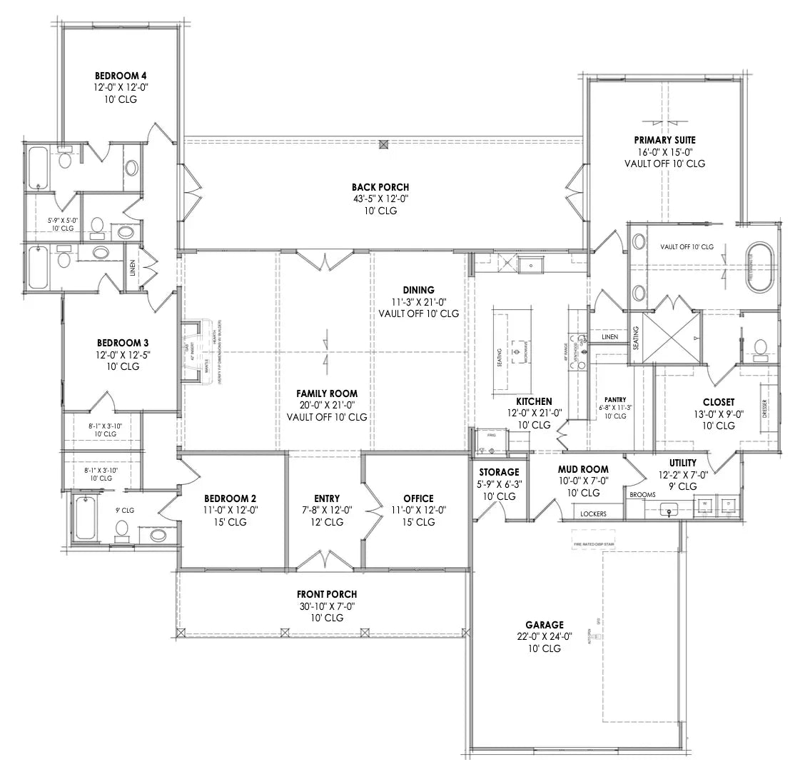 Lukes House Plan - Archival Designs House Plans, floor plan